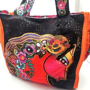 Laurel Burch Blazing Horses Large Casual‎ Shoulder Tote Bag